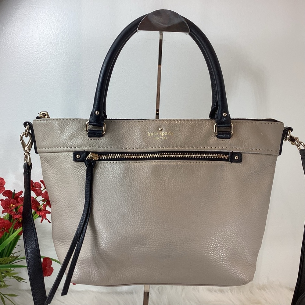 KATE SPADE COBBLE HILL GINA COWHIDE LEATHER SATCHEL CROSSBODY HANDBAG